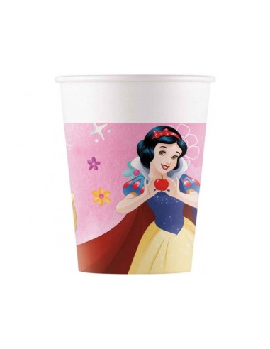 Bicchieri Principesse  Disney - 8 pezzi - da 200 ml in Cartoncino