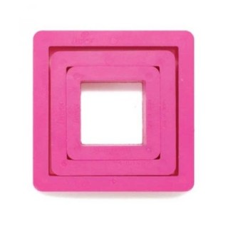 Kit 3 Tagliapasta Quadrato in Plastica - Dim. cm 3,5/5/7  x h 2,2 cm - 3 pezzi - DECORA