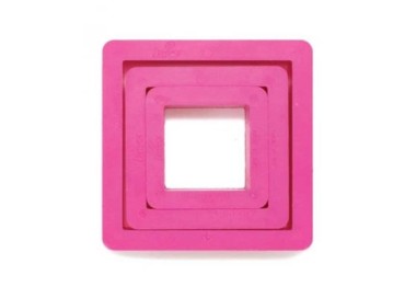 Kit 3 Tagliapasta Quadrato in Plastica - Dim. cm 3,5/5/7  x h 2,2 cm - 3 pezzi - DECORA