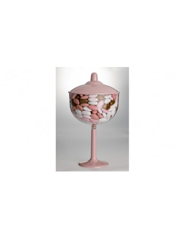 TAPPO Rosa (SOLO TAPPO ) per  alzatina   contenitore  in plastica a coppa  (porta dolci o salati) 16 cm di diametro  Pz 1