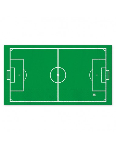 Tovaglioli CAMPO DA CALCIO (Nuovo) - 16 pezzi - 33 cm x 44 cm - 2 veli