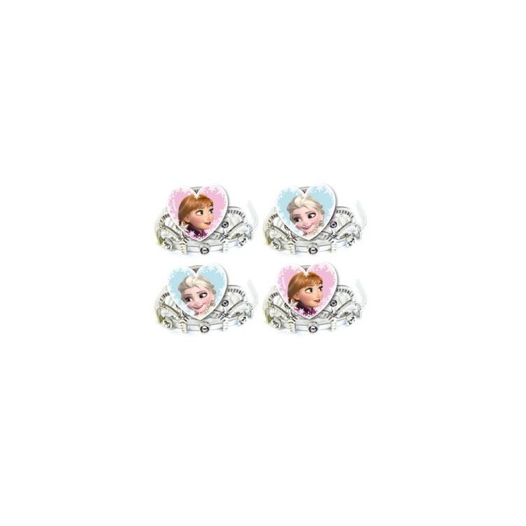 Kit 4 Coroncine piccole per Compleanno Frozen - 4 pezzi - plastica - Amscan