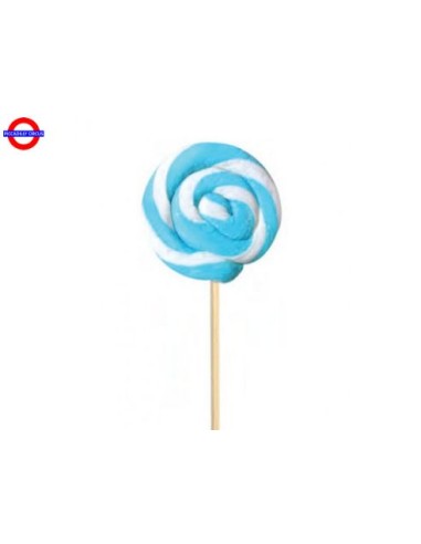 LECCA LECCA SPIRALE BIANCO E CELESTE - Peso: 25 gr - Diametro: 5,5 cm - 1 pezzo - Lollipop