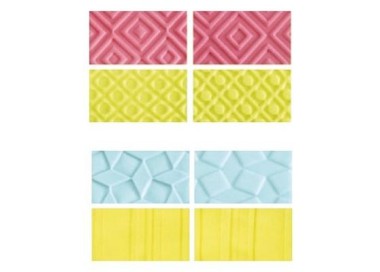 KIT 4 FOGLI A4 DECORATIVI EFFETTO GEOMETRICO  DECORA