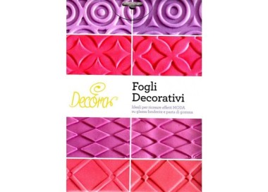 KIT 4 FOGLI A4 DECORATIVI EFFETTO MODA DECORA
