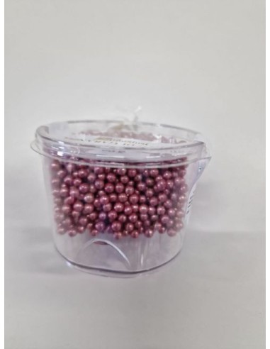 Sprinkles sferici metallizzati rosa mm5 confezione da 100 gr