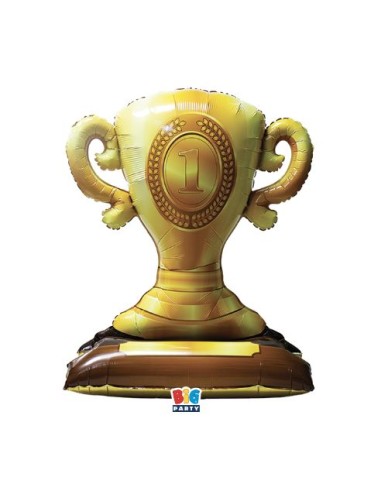 Palloncino COPPA o TROFEO  NUMERO 1 (RESTA IMPIEDI DA SOLO )  - Supershape BIG PARTY - 106 x 85 x 43 cm - 1 pz