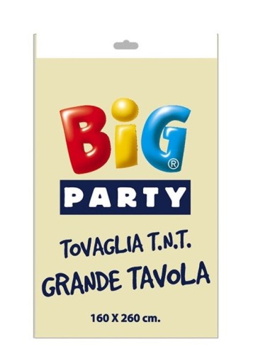 Tovaglia  Avorio in TNT  ( Tessuto non tessuto )  -160 cm  x 260 cm  - Big Party