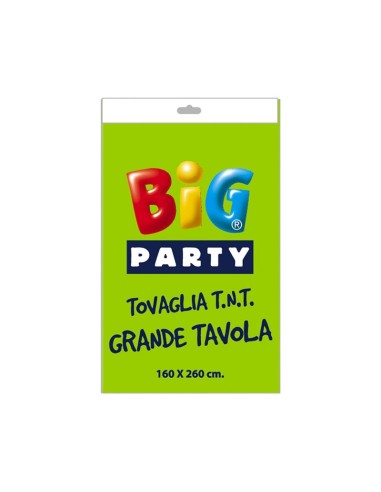 Tovaglia  Verde prato  in TNT  ( Tessuto non tessuto )  -160 cm  x 260 cm  - Big Party