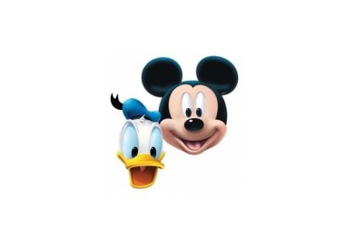 Kit 4 Maschere Topolino e Paperino Disney per Compleanno - 4 pz - cartoncino - Amscan
