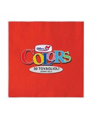 Tovaglioli in carta monouso  colore rosso doppio velo  33x33 pz.30