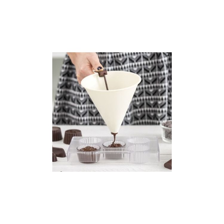 Imbuto dosatore in plastica per alimenti : fluidi , cioccolato , gelatina , ghiaccie o creme liquide . 1 pz  DECORA