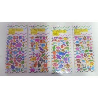 Kit 48 Stcker Animali  colorate per regalini Compleanno Bambini (Party Favors ) PS: Arrivarà 1 delle 4 Confezioni  in foto , in base alla disponibilità