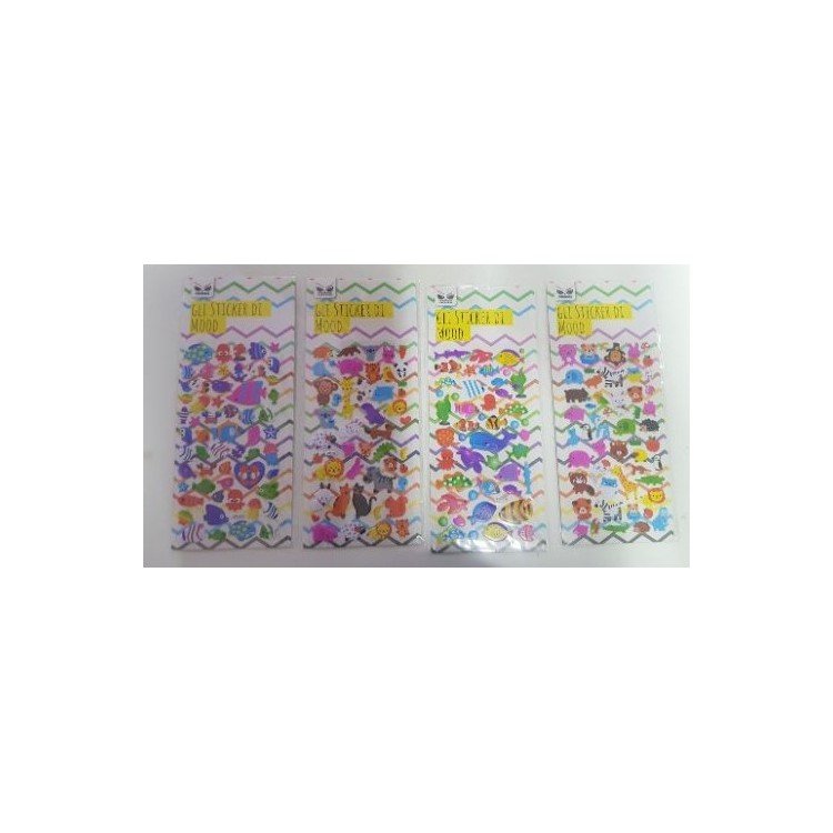 Kit 48 Stcker Animali  colorate per regalini Compleanno Bambini (Party Favors ) PS: Arrivarà 1 delle 4 Confezioni  in foto , in base alla disponibilità