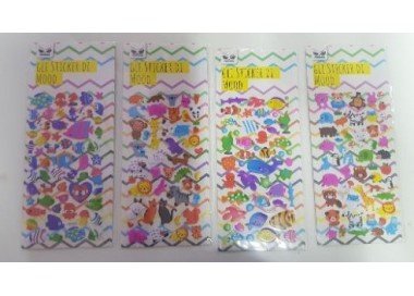 Kit 48 Stcker Animali  colorate per regalini Compleanno Bambini (Party Favors ) PS: Arrivarà 1 delle 4 Confezioni  in foto , in base alla disponibilità
