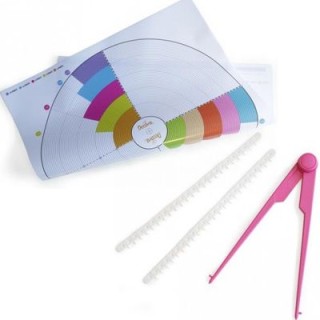 KIT COMPASSO : 1 compasso, 1 tappetino Ø 60 cm, 3 fascette dentate regolabili - DECORA
