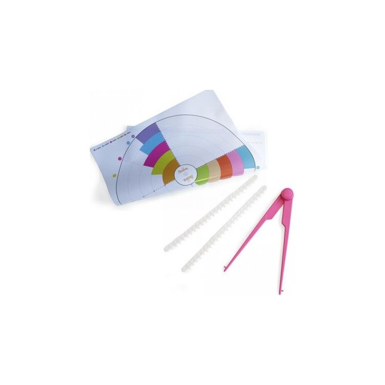 KIT COMPASSO : 1 compasso, 1 tappetino Ø 60 cm, 3 fascette dentate regolabili - DECORA KIT COMPASSO : 1 compasso, 1 tappetino Ø 60 cm, 3 fascette dentate regolabili - DECORA