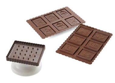 KIT STAMPO TAGLIAPASTA COOKIE CHOC SNOWMAN - KIT SLIM SILIKOMART