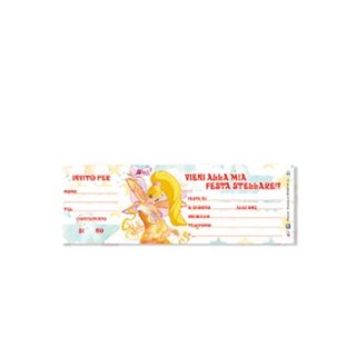 Inviti per Festa delle Winx - 15 inviti - 22,5 cm x 7,5 cm