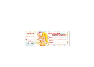 Inviti per Festa delle Winx - 15 inviti - 22,5 cm x 7,5 cm