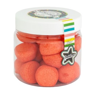Marshmallow Mini Balls Rosso Passion, in Barattolo con tappo a vite 200g Lollipop senza glutine