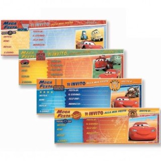 Inviti per Festa di Cars new - 15 inviti - 22,5 cm x 8 cm