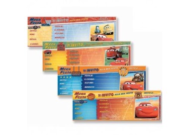 Inviti per Festa di Cars new - 15 inviti - 22,5 cm x 8 cm