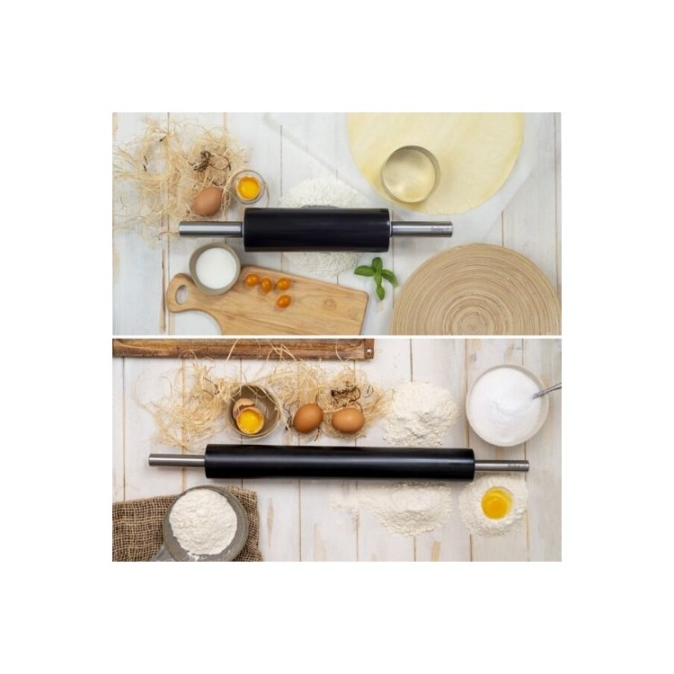 Mattarello Antiaderente con manici girevoli   - lunghezza 65 cm - diametro 60 mm Decora
