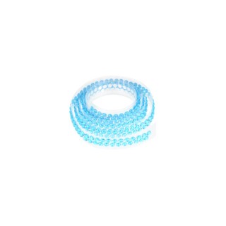 Nastrino con Strass Adesivi - L 90 cm x 1,5 cm H - Plastica - Azzurro - Modecor