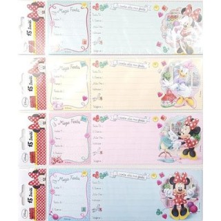 Inviti per Festa di Minnie NEW Disney - 15 inviti - 22,5 cm x 7,5 cm