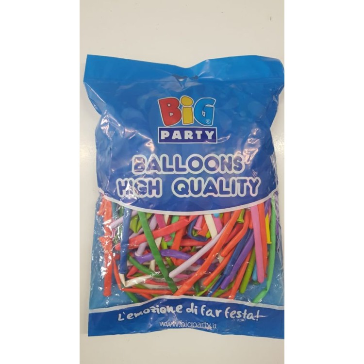 Palloncini Modellabili Italiani  260Q - busta da 100 pezzi - Colori Assortiti pastello
