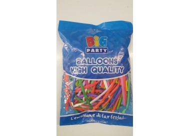 Palloncini Modellabili Italiani  260Q - busta da 100 pezzi - Colori Assortiti pastello