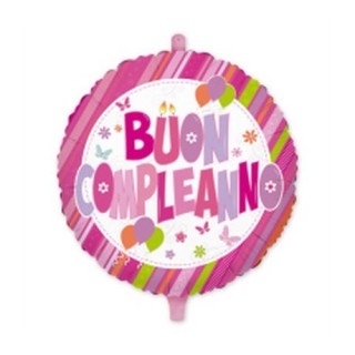 Palloncino "Buon Compleanno" Tondo da donna - 45 cm - 1 pz