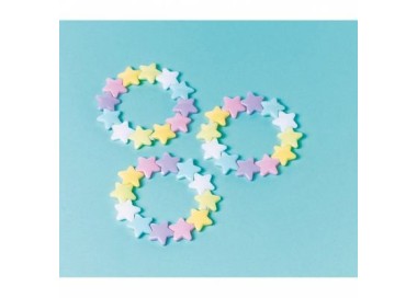 Kit 12 BRACCIALI tante stelline colorate  per Bambine per Compleanno - Confez. 12 pezzi - plastica - Amscan