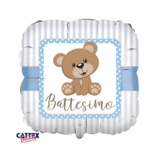 Palloncino Battesimo Bimbo - con la scritta "Battesimo "  18" / 46 cm - 1 pz