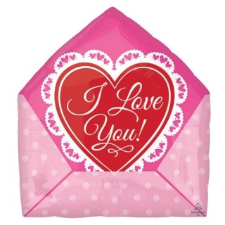 Palloncino busta da lettere   "I Love You" - anagram  - 40 cm - 1 pz