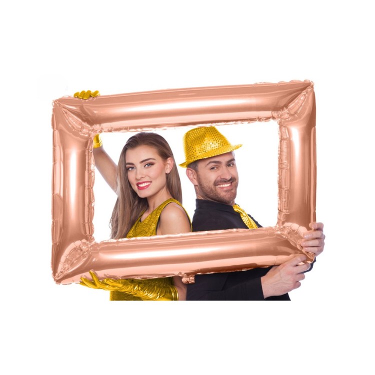 Palloncino Cornice Selfie   Oro Rosa  - SuperShape - Folat - 68 x 85  cm - 1 pz