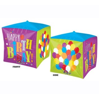Palloncino Cubo Compleanno - UltraShape - Anagram - 38 cm x 38 cm - 1 pz