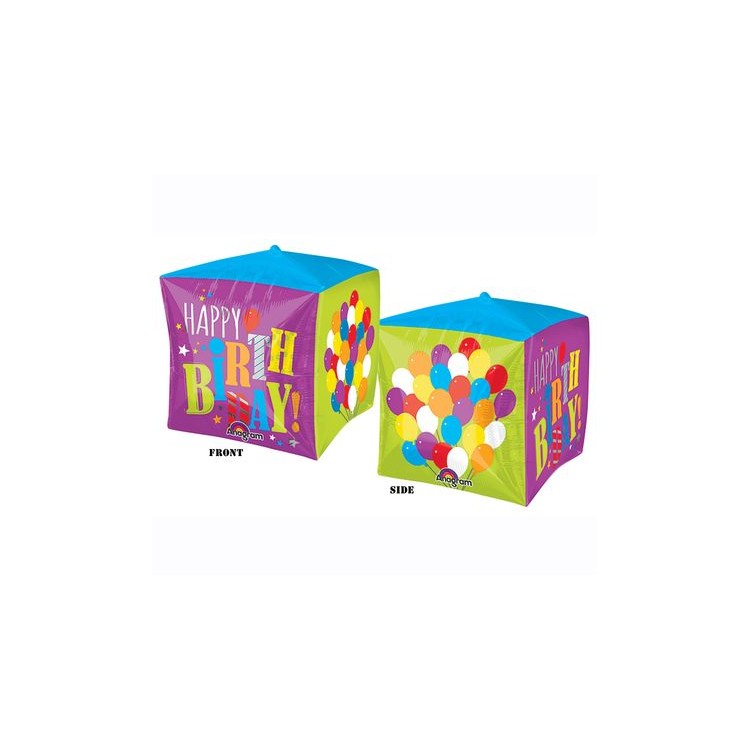 Palloncino Cubo Compleanno - UltraShape - Anagram - 38 cm x 38 cm - 1 pz