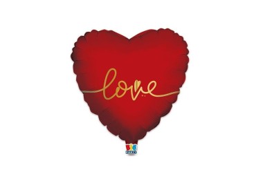 Palloncino Cuore " Love " - Shape Big Party- 17" / 43 cm - 1 pz