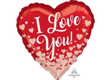 Palloncino Cuore "I Love You" - Shape anagram - 17" / 43 cm - 1 pz