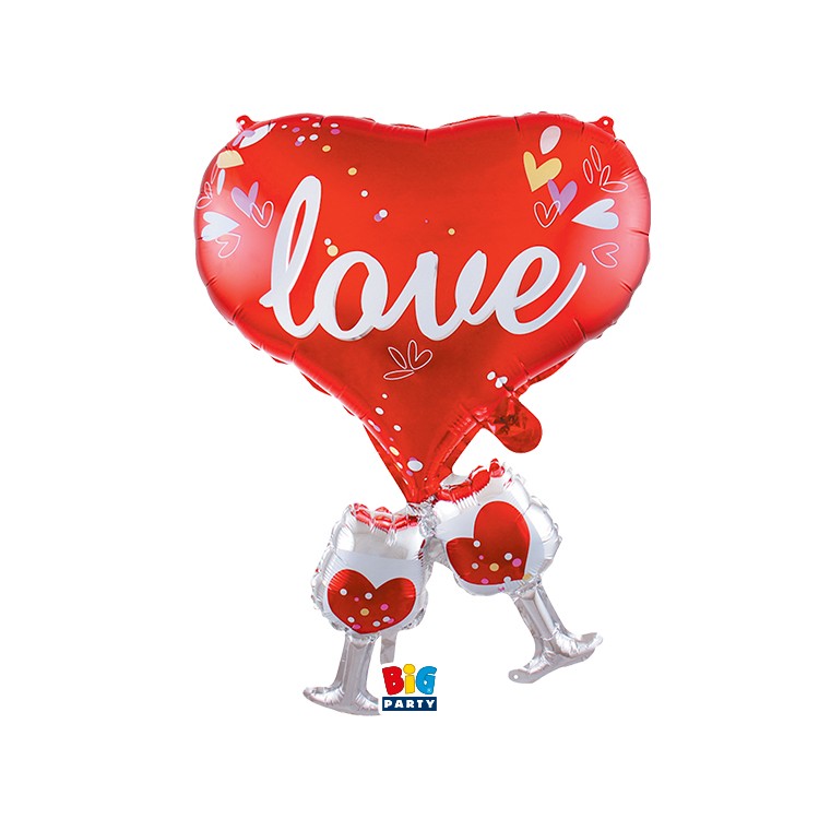 Palloncino Cuore "love" - Big Patry  -  89 cm -  1 pz