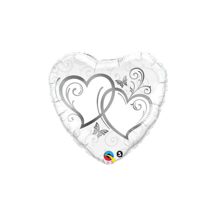 Palloncino Cuore Matrimonio / Anniversario Supershape - Qualatex - 18" / 46 cm - 1 pz