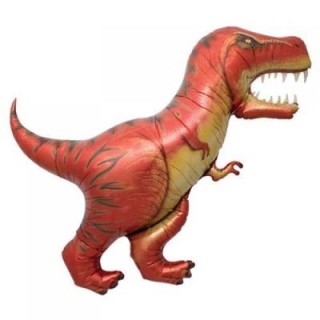Palloncino Dinosauro T-Rex Rosso (Nuovo) - SuperShape - H 119 cm - 1 pezzo