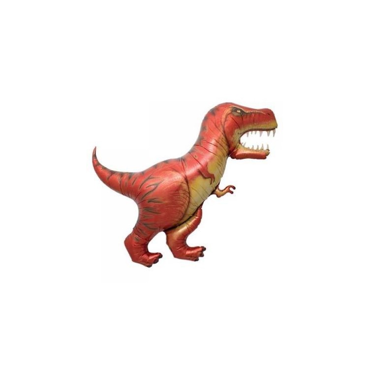 Palloncino Dinosauro T-Rex Rosso (Nuovo) - SuperShape - H 119 cm - 1 pezzo