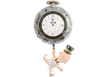 Palloncino Happy New year(Ultimo dell'anno)- Supershape -99x48 cm  1 pz