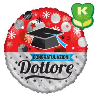 Palloncino Laurea (Congratulazioni DOTTORE )  - 18" / 46 cm - 1 pz