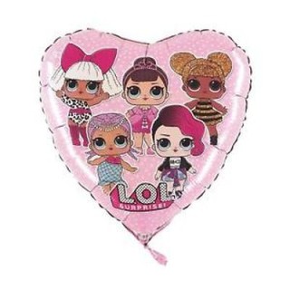 Palloncino LOL SURPRISE ! a Cuore rosa  -  43 cm - 1 pz