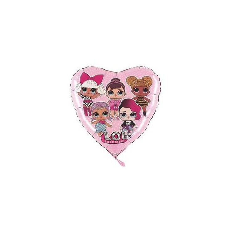Palloncino LOL SURPRISE ! a Cuore rosa  -  43 cm - 1 pz