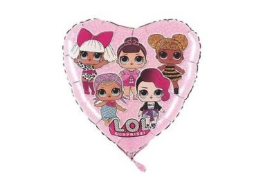Palloncino LOL SURPRISE ! a Cuore rosa  -  43 cm - 1 pz